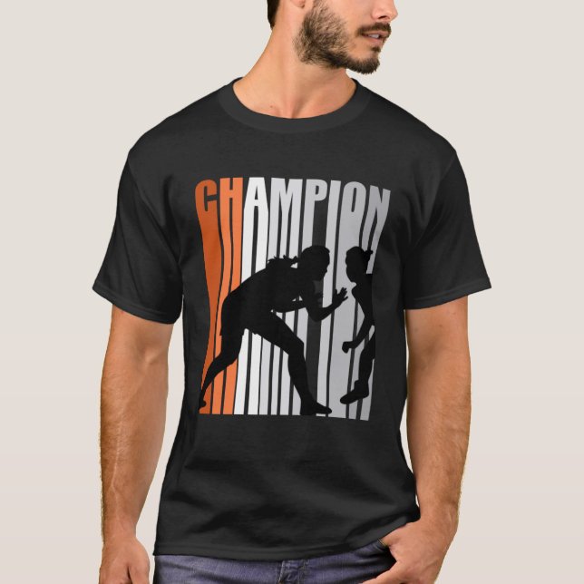 Camiseta Naranja retro campeón de lucha libre hincha retro  (Anverso)