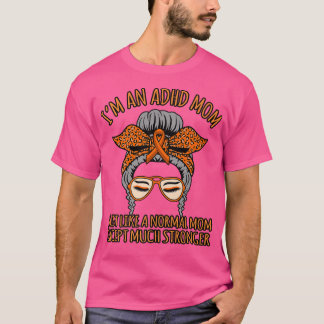 Camiseta NARANJA Ribbon Graphi del TDAH Mom Disability Awar