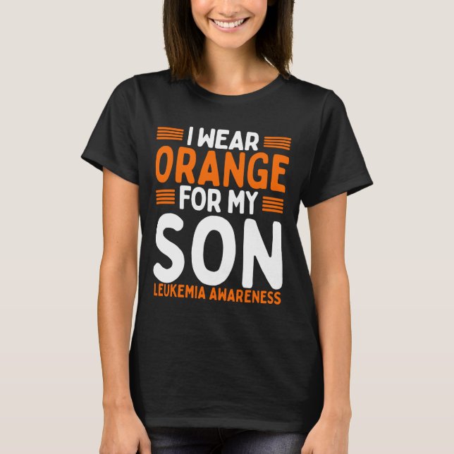 Camiseta Naranja Ribbon Hijo de Conciencia sobre Leucemia I (Anverso)