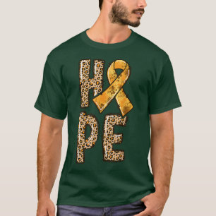 Camiseta Naranja Ribbon Leopard Print HOPE Supervivientes d
