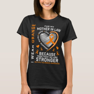 Camiseta Naranja Ribbon MS Madre En Derecho Esclerosis Múlt