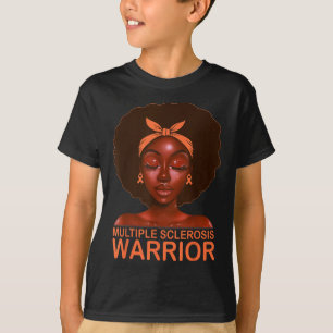 Camiseta Naranja Ribbon Sra. Awareness Warrior Black Afro