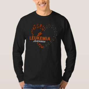 Camiseta Naranja Ribon Mariposa Leucemia Cardíaca Concienci