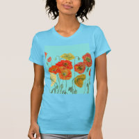 Naranja Rojo Poppy flor acuática Aqua Art Flower