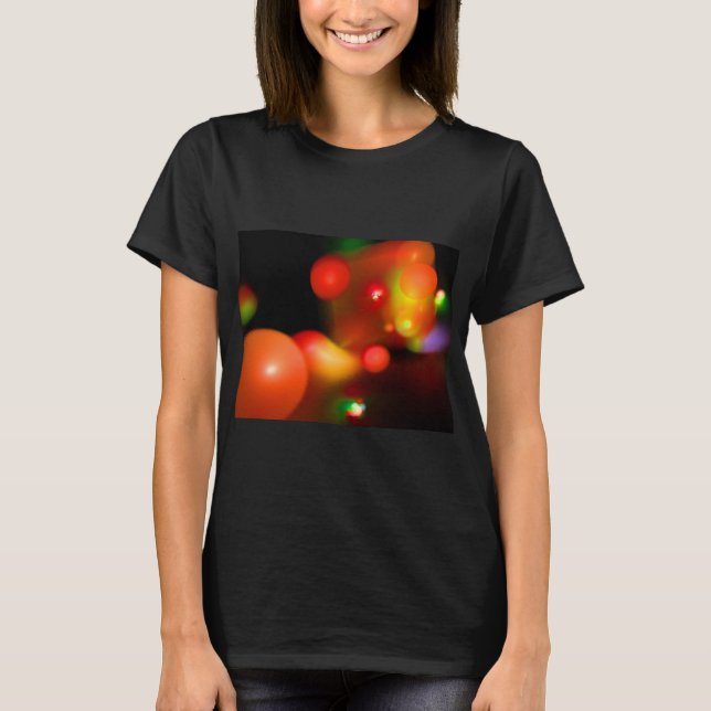 CAMISETA NARANJA ROJO QUANTUM BUBBLES FRACTAL (Anverso)