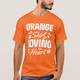 Camiseta Naranja Shirt Loving Heart