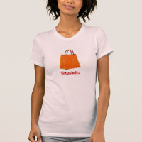 Naranja Shopaholic Shopping Bag Fashionista Tee