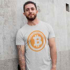 Camiseta Naranja Símbolo de bitcoin Personalizado Mensaje g