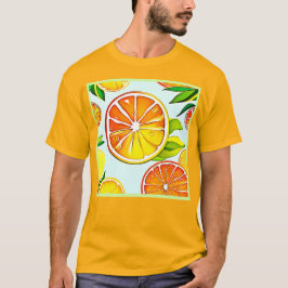 Camiseta Naranja Slice: Arte Citrus