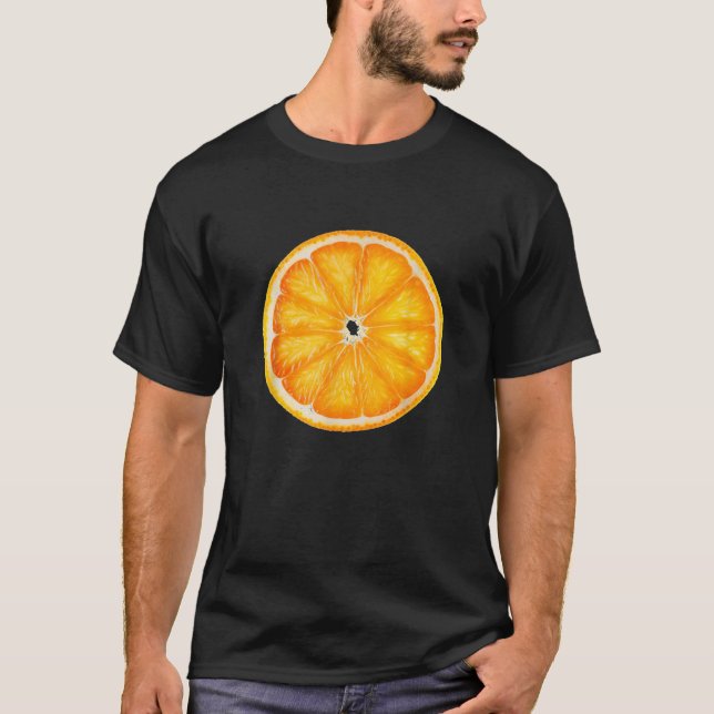 Camiseta Naranja Slice Costume Citrus Funny Hallo (Anverso)