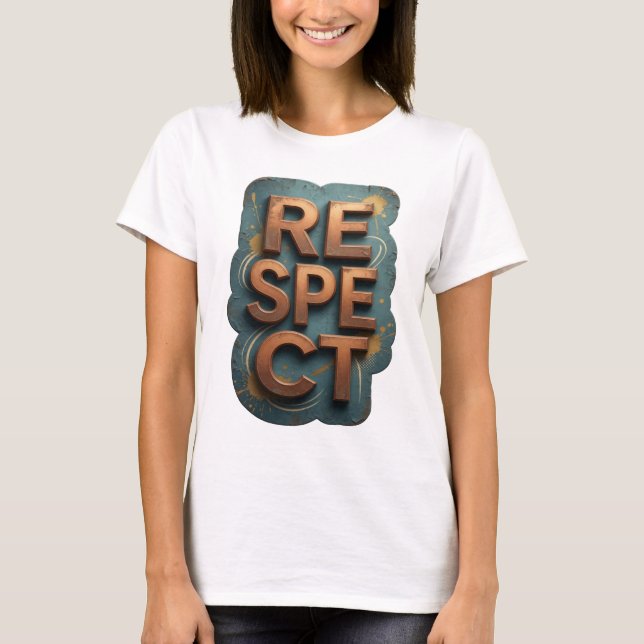 Camiseta Naranja Snappy Impresión RESPETO (Anverso)