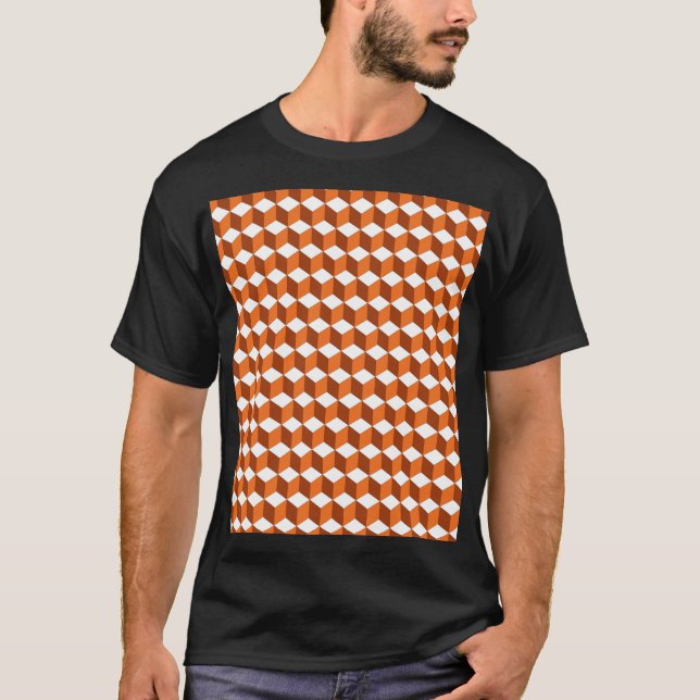 Camiseta Naranja Square: Resumen de fondo vintage (Anverso)