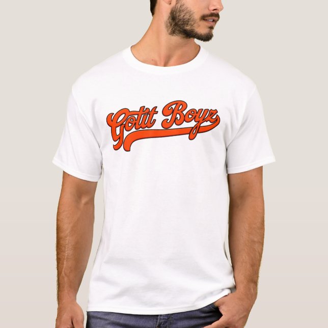 Camiseta Naranja T Gotit Boyz blanco básico (Anverso)