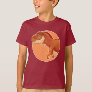 Camiseta naranja T-Rex