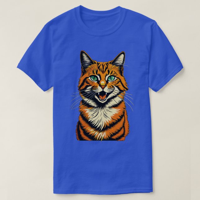 Camiseta Naranja Tabby Cat (Diseño del anverso)