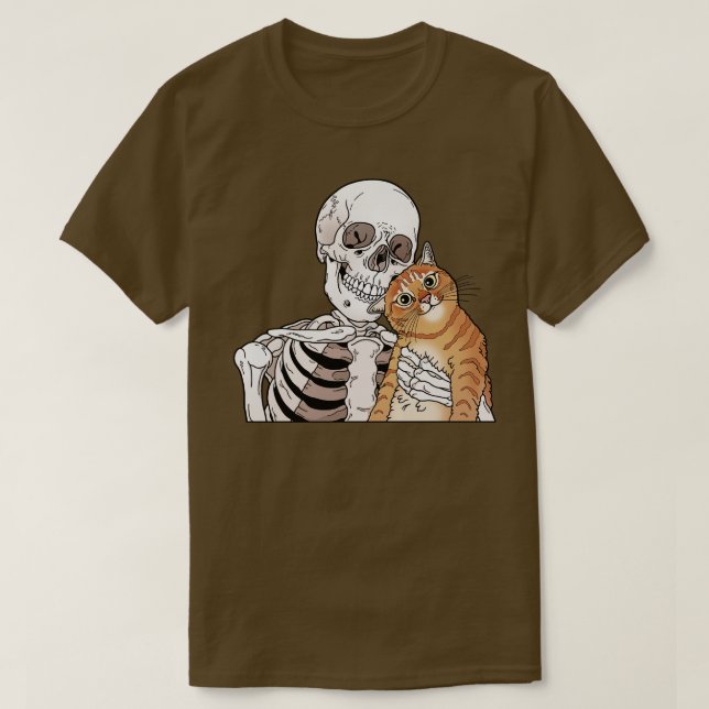 Camiseta Naranja tabby cat amigo (Diseño del anverso)