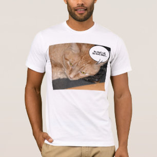 Camiseta Naranja Tabby Cat HumorNo llamas ni escribes