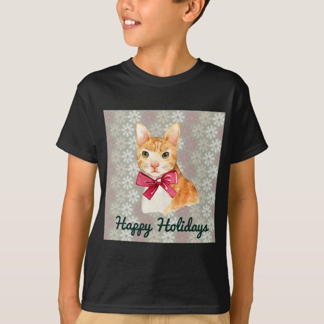 Camiseta Naranja Tabby de vacaciones (Anverso)