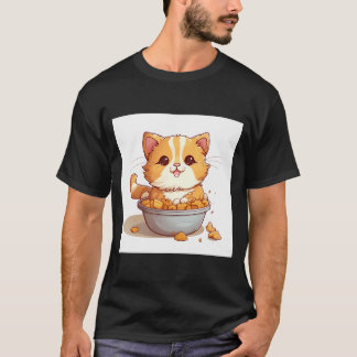 Camiseta Naranja tabby tater tata gato en un tazón de sarté