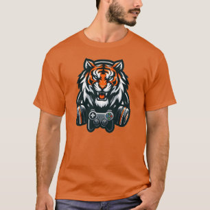 Camiseta naranja Tiger Gamer para hombres