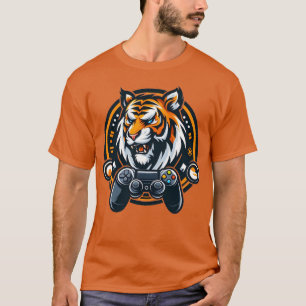 Camiseta naranja Tiger Gamer para hombres
