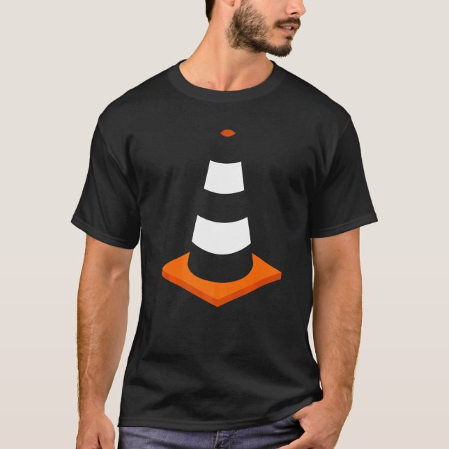 Camiseta Naranja Traffic Cone Costume Halloween Street Road (Anverso)