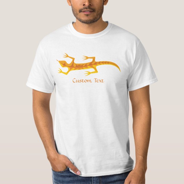 Camiseta Naranja Tribal Lizard (Anverso)