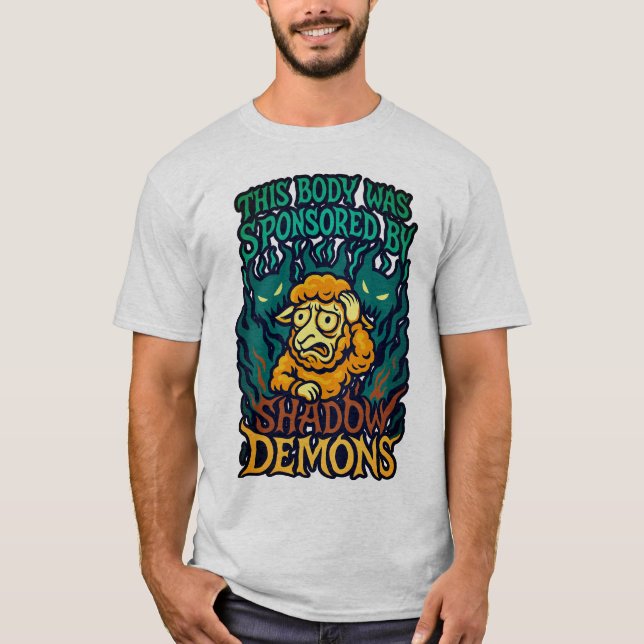 Camiseta Naranja verde azulado - Personalizado de horror ・  (Anverso)