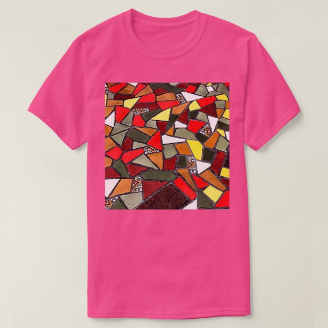 Camiseta Naranja Verde Rojo y Baldosas blancas y negras rot (Diseño del anverso)