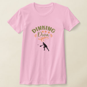 Camiseta Naranja verde rosa gracioso que se hunde diva