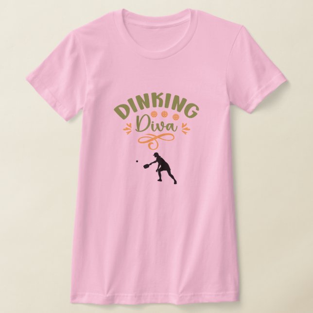 Camiseta Naranja verde rosa gracioso que se hunde diva (Distribución)