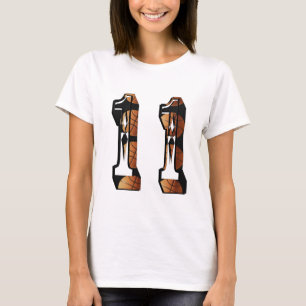 Camiseta Naranja Y Baloncesto Negro Número 11,