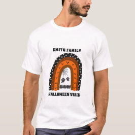 Camiseta Naranja y murciélagos negros boo partido de Hallow