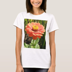 Camiseta Naranja Zinnia Flower Ladies T Shirt