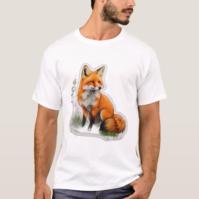 Camiseta naranja zorro lindo (Anverso)