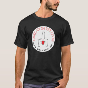 Camiseta Narcan salva vidas - fondo blanco