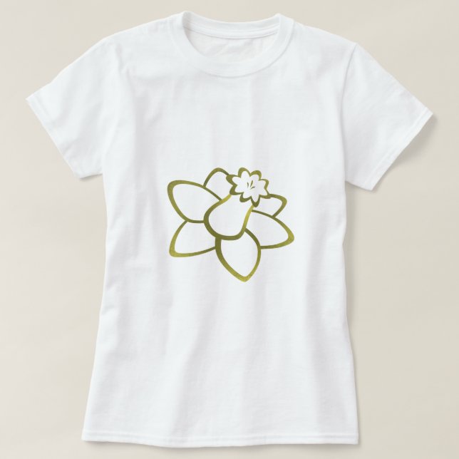 Camiseta Narciso amarillo (Diseño del anverso)