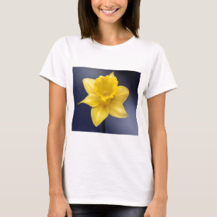 Camiseta Narciso Amarillo Flor Flor Pintada acuarela floral