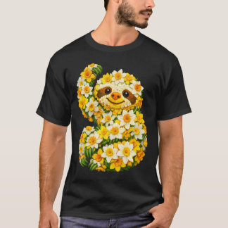 Camiseta Narciso Perezoso Flor Jardinería