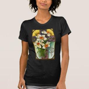 Camiseta Narcisos y vintage cruzado Pascua