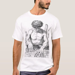 Camiseta Narcissus Myth Minimalist Line Art T-Shirt