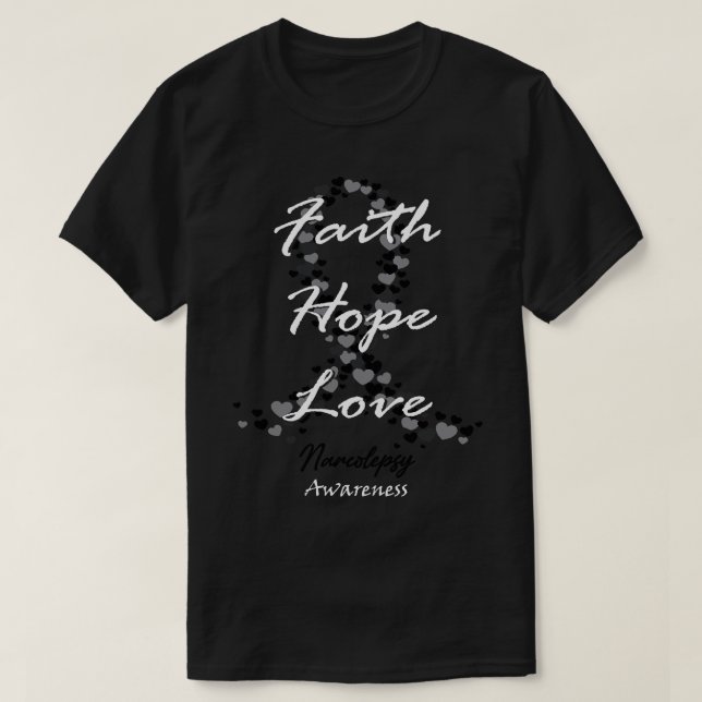 Camiseta Narcolepsia Conciencia Fe Esperanza Amor La Espera (Diseño del anverso)