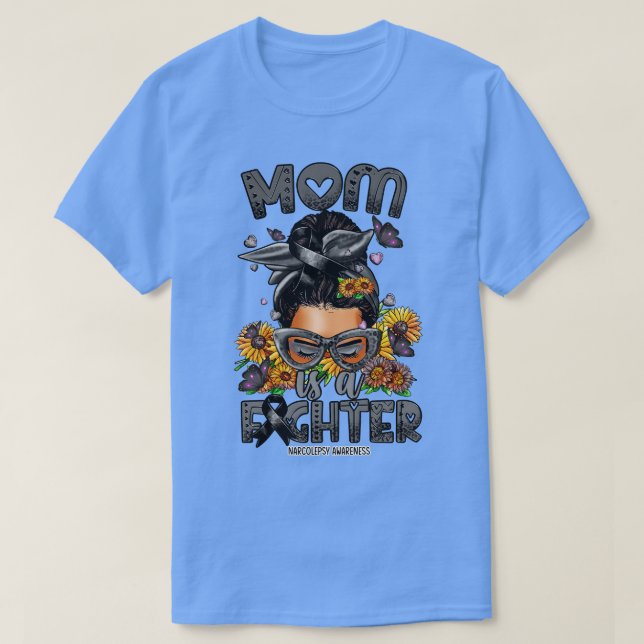 Camiseta Narcolepsy Awareness Mom fighter bun (Diseño del anverso)