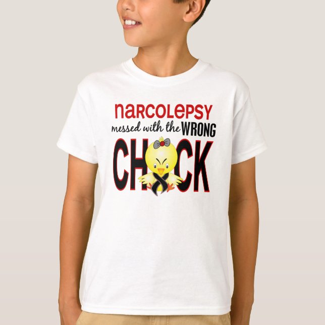 Camiseta Narcolepsy ensuciado con el polluelo incorrecto (Anverso)