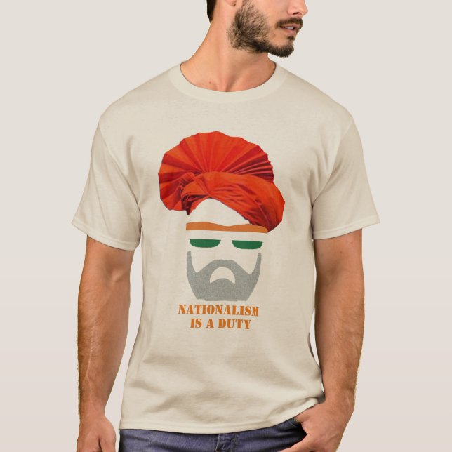 Camiseta Narendra Modi Primer Ministro nacionalismo indio (Anverso)