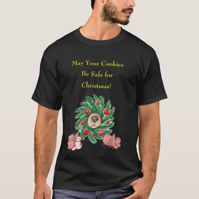 Camiseta Nariz de perro en los Navidades de Wreath (Anverso)