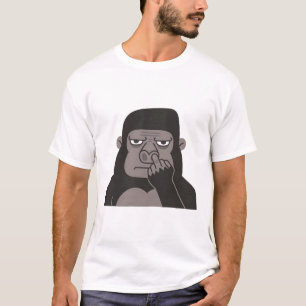 Camiseta Nariz de picado de gorila usando el garganta del d