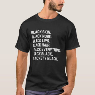 Camiseta Nariz de piel negra levanta el pelo todo negro neg