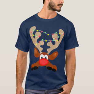 Camiseta Nariz roja Minimalista de luces de hadas