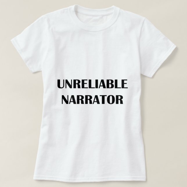 Camiseta Narrador no fiable (Diseño del anverso)